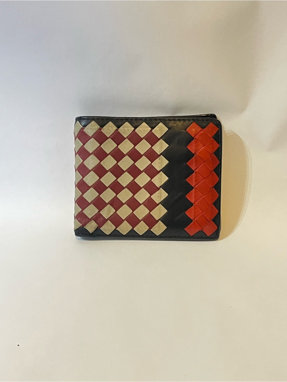 Bottega Veneta Tricolor Intrecciato Bifold Wallet 🇮🇹